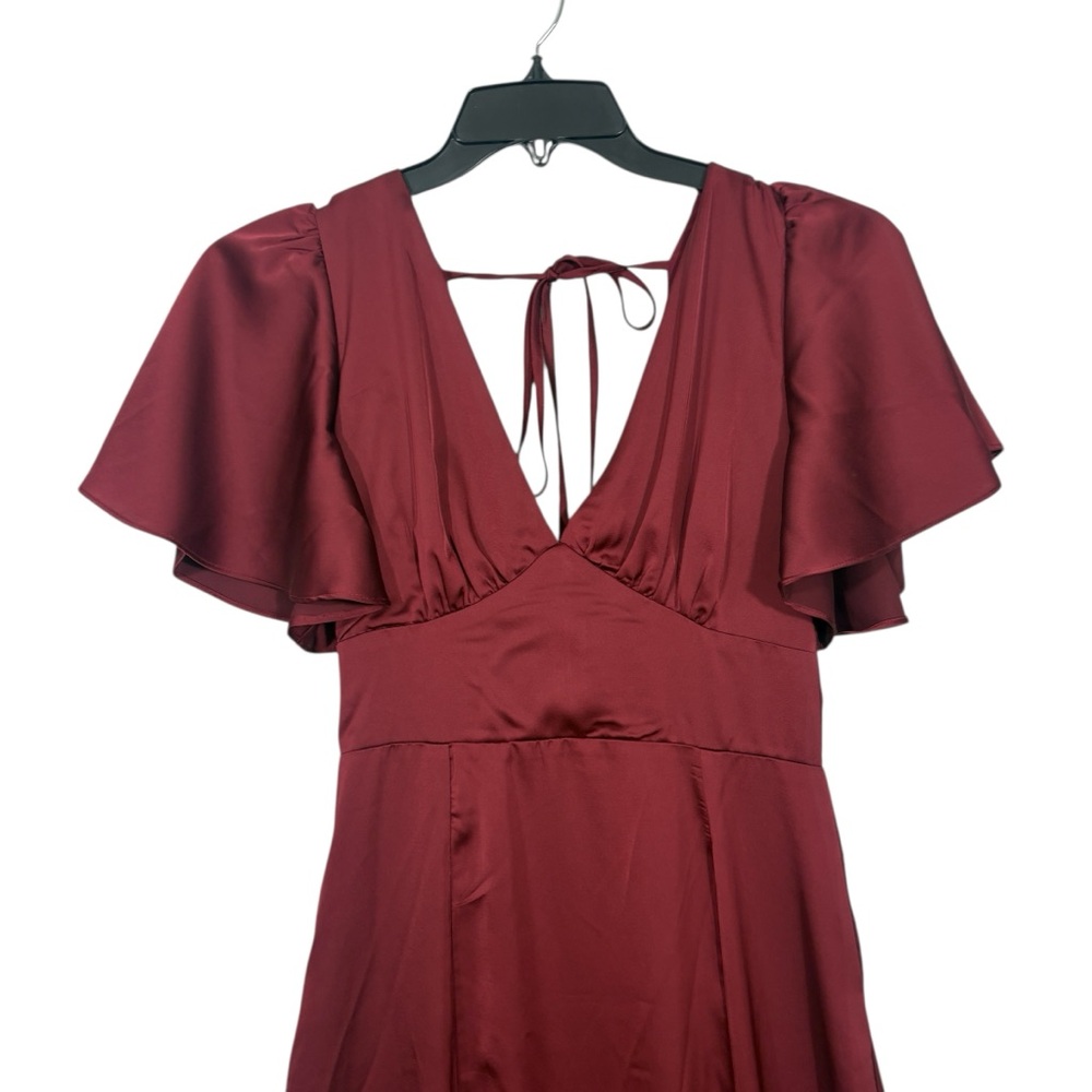 PETAL & PUP NWT $109 Wine Red Casper Maxi Dress M - Picture 4 of 9